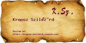 Krepsz Szilárd névjegykártya