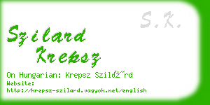 szilard krepsz business card